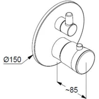 Термостат для ванны Kludi Balance 528109175 белый матовый